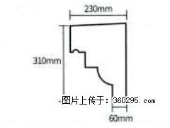 产品分解图型 - 檐口线，型号：SX311-YK-3，规格：230x310mm(3) - 双鸭山三象EPS建材 sys.sx311.cc